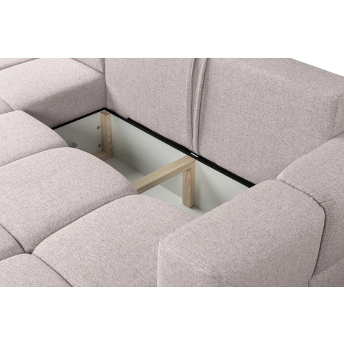 Fumo Komfortowa sofa narożna pikowana Tkanina Neve 04
