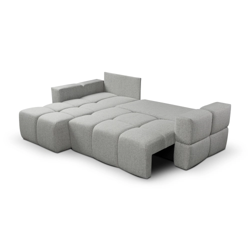 Fumo Komfortowa sofa narożna pikowana Tkanina Neve 83
