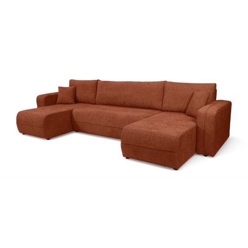 Oreo U Narożnik wypoczynkowy  Komfortowy narożnik wypoczynkowy z funkcją spania i pojemnikiem na pościel Tkanina Legacy 06