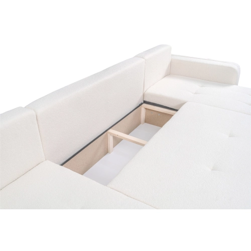 Oreo U Narożnik wypoczynkowy  Komfortowy narożnik wypoczynkowy z funkcją spania i pojemnikiem na pościel Tkanina Quelle 02