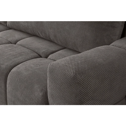 Fumo Komfortowa sofa narożna pikowana Tkanina Onega 22