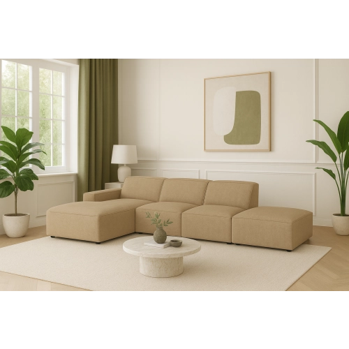 Olio Classico Komfortowy narożnik wypoczynkowy Tkanina Raven 34