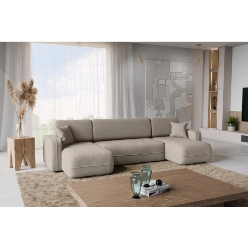 Oreo U Narożnik wypoczynkowy  Komfortowy narożnik wypoczynkowy z funkcją spania i pojemnikiem na pościel Tkanina Legacy 15