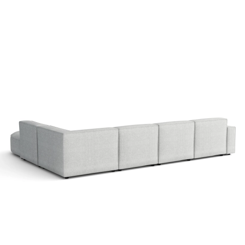 Olio Primo Nowoczesny narożnik w kształcie litery U Tkanina Raven 6