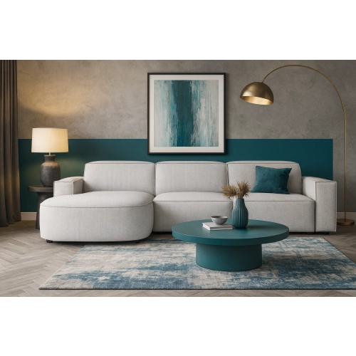 Olio Selezione Sofa w kształcie litery L Tkanina Raven 6