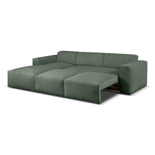 Hudson Nowoczesny narożnik wypoczynkowy z funkcją spania Tkanina Fjord 77