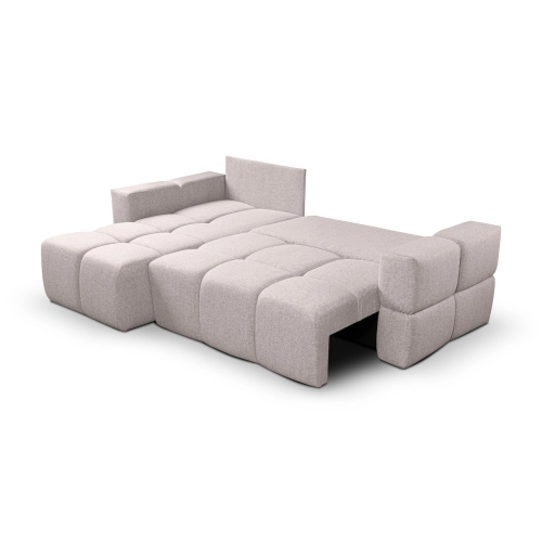 Fumo Komfortowa sofa narożna pikowana Tkanina Neve 04