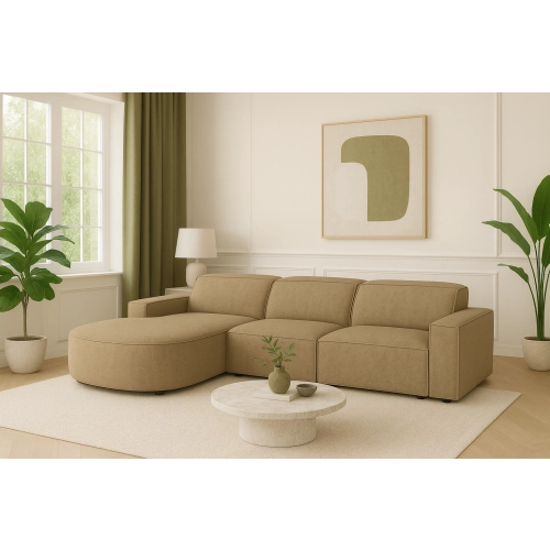 Olio Selezione Sofa w kształcie litery L Tkanina Raven 34