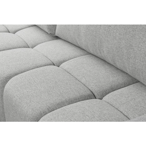 Fumo Komfortowa sofa narożna pikowana Tkanina Neve 83