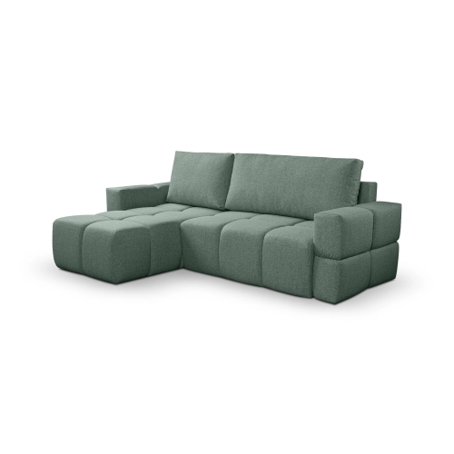Fumo Komfortowa sofa narożna pikowana Tkanina Neve 34