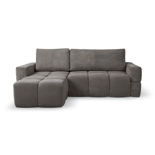 Fumo Komfortowa sofa narożna pikowana Tkanina Onega 22