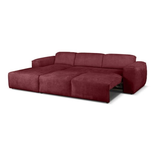 Hudson Nowoczesny narożnik wypoczynkowy z funkcją spania Tkanina Haga 59