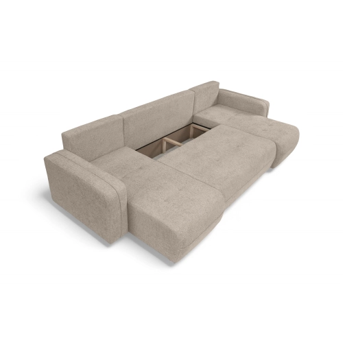 Oreo U Narożnik wypoczynkowy  Komfortowy narożnik wypoczynkowy z funkcją spania i pojemnikiem na pościel Tkanina Legacy 15