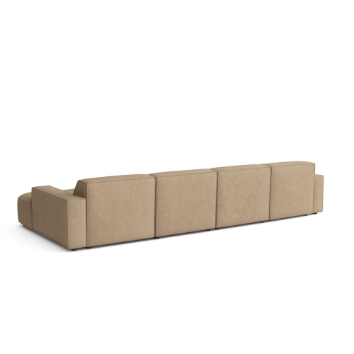 Olio Nobile Nowoczesna sofa w kształcie litery U Tkanina Raven 34