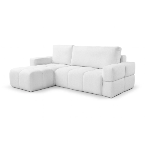 Fumo Komfortowa sofa narożna pikowana Tkanina Coral 70