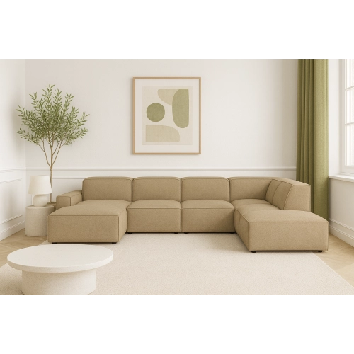 Olio Riserva Narożnik wypoczynkowy w kształcie litery U Tkanina Raven 34