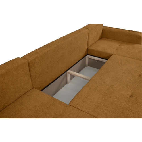 Oreo U Narożnik wypoczynkowy  Komfortowy narożnik wypoczynkowy z funkcją spania i pojemnikiem na pościel Tkanina Legacy 07