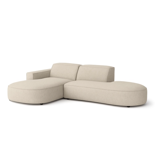 Olio Autentico Sofa narożna w kształcie litery L Tkanina Raven 24