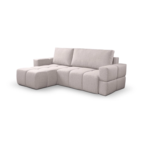 Fumo Komfortowa sofa narożna pikowana Tkanina Neve 04