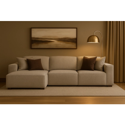 Olio Origine Narożnik do salonu w kształcie litery L Tkanina Raven 30