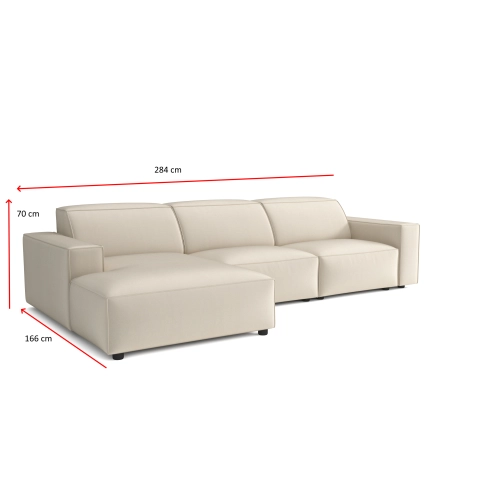 Olio Origine Narożnik do salonu w kształcie litery L Tkanina Raven 24