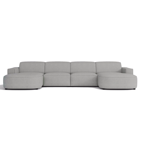 Olio Nobile Nowoczesna sofa w kształcie litery U Tkanina Raven 7