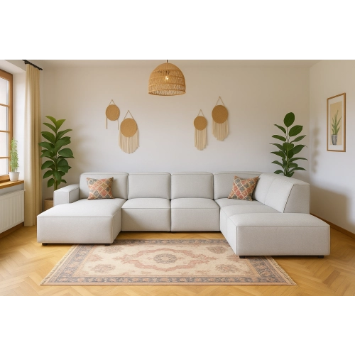 Olio Riserva Narożnik wypoczynkowy w kształcie litery U Tkanina Raven 6