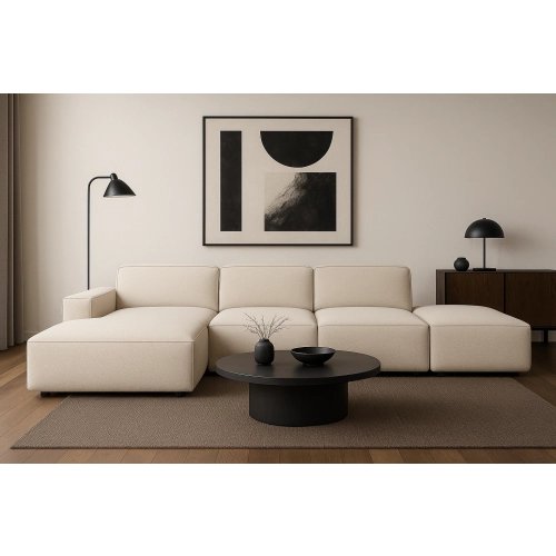 Olio Classico Komfortowy narożnik wypoczynkowy Tkanina Raven 24