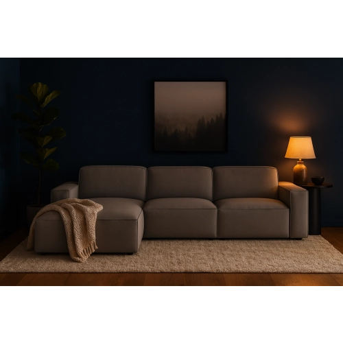 Olio Origine Narożnik do salonu w kształcie litery L Tkanina Raven 7