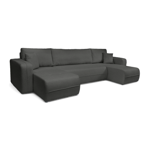 Oreo U Narożnik wypoczynkowy  Komfortowy narożnik wypoczynkowy z funkcją spania i pojemnikiem na pościel Tkanina Quelle 92