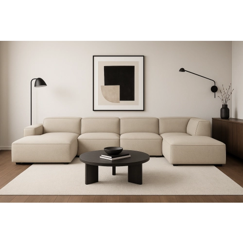 Olio Riserva Narożnik wypoczynkowy w kształcie litery U Tkanina Raven 24