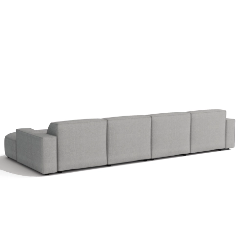 Olio Nobile Nowoczesna sofa w kształcie litery U Tkanina Raven 7