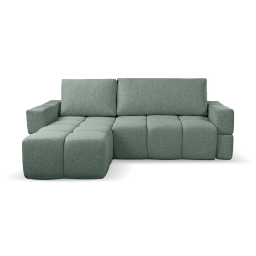 Fumo Komfortowa sofa narożna pikowana Tkanina Neve 34