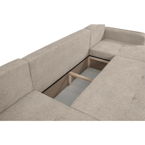 Oreo U Narożnik wypoczynkowy  Komfortowy narożnik wypoczynkowy z funkcją spania i pojemnikiem na pościel Tkanina Legacy 15