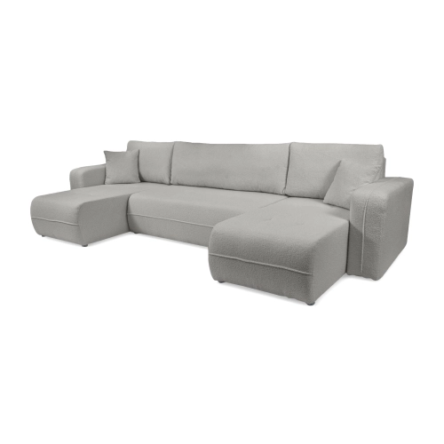 Oreo U Narożnik wypoczynkowy  Komfortowy narożnik wypoczynkowy z funkcją spania i pojemnikiem na pościel Tkanina Quelle 83