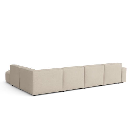 Olio Primo Nowoczesny narożnik w kształcie litery U Tkanina Raven 24