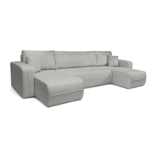 Oreo U Narożnik wypoczynkowy  Komfortowy narożnik wypoczynkowy z funkcją spania i pojemnikiem na pościel Tkanina Quelle 83