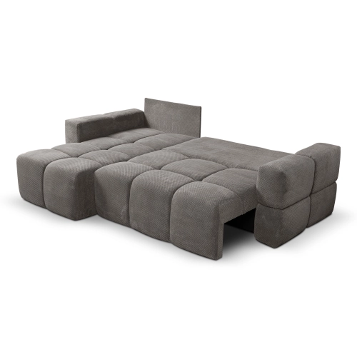 Fumo Komfortowa sofa narożna pikowana Tkanina Onega 22