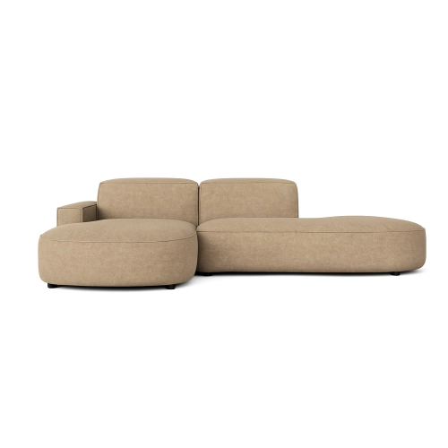 Olio Autentico Sofa narożna w kształcie litery L Tkanina Raven 34