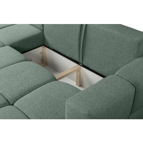 Fumo Komfortowa sofa narożna pikowana Tkanina Neve 34