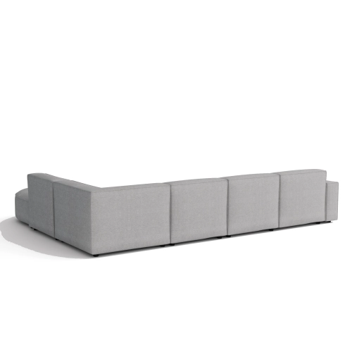 Olio Primo Nowoczesny narożnik w kształcie litery U Tkanina Raven 7