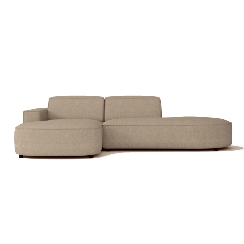 Olio Autentico Sofa narożna w kształcie litery L Tkanina Raven 30