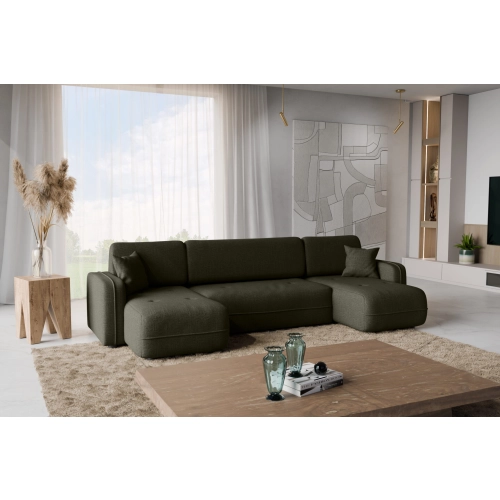 Oreo U Narożnik wypoczynkowy  Komfortowy narożnik wypoczynkowy z funkcją spania i pojemnikiem na pościel Tkanina Legacy 10