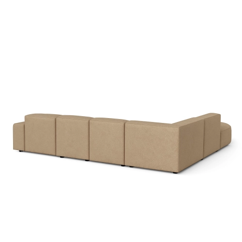 Olio Primo Nowoczesny narożnik w kształcie litery U Tkanina Raven 34