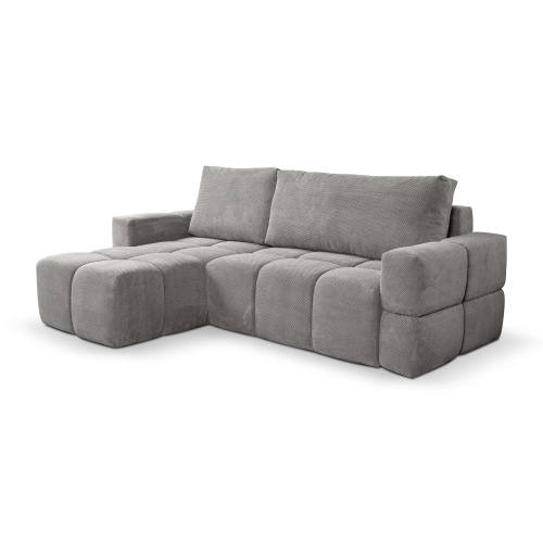 Fumo Komfortowa sofa narożna pikowana Tkanina Onega 07