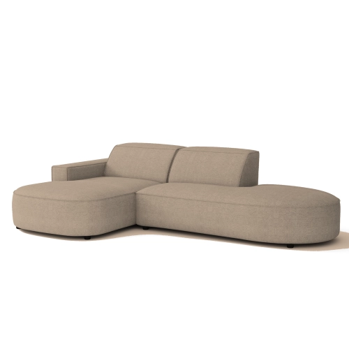 Olio Autentico Sofa narożna w kształcie litery L Tkanina Raven 30