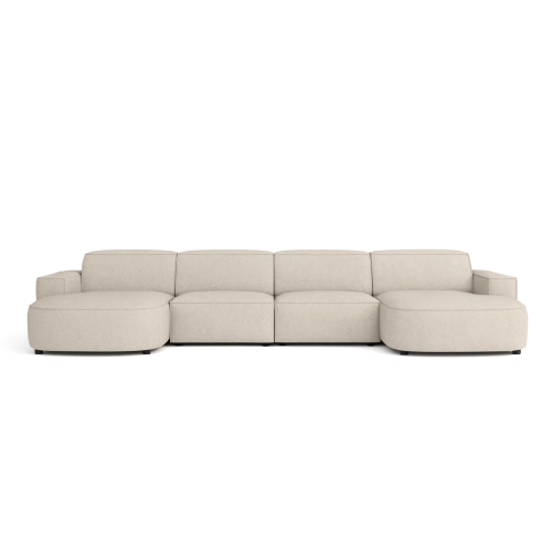 Olio Nobile Nowoczesna sofa w kształcie litery U Tkanina Raven 24