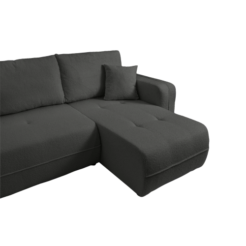 Oreo U Narożnik wypoczynkowy  Komfortowy narożnik wypoczynkowy z funkcją spania i pojemnikiem na pościel Tkanina Quelle 92