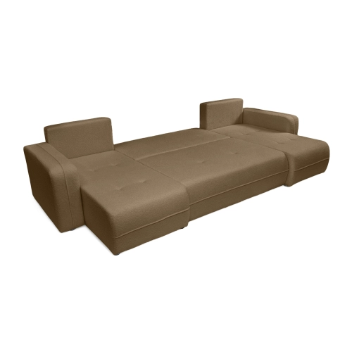 Oreo U Narożnik wypoczynkowy  Komfortowy narożnik wypoczynkowy z funkcją spania i pojemnikiem na pościel Tkanina Quelle 17