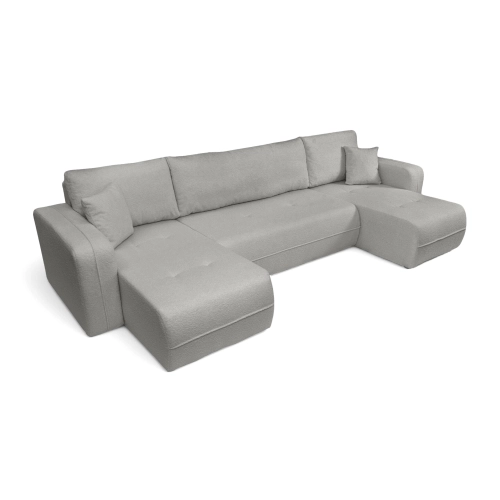 Oreo U Narożnik wypoczynkowy  Komfortowy narożnik wypoczynkowy z funkcją spania i pojemnikiem na pościel Tkanina Quelle 83